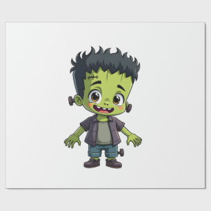 Papel De Regalo Monstruo de Frankenstein - Dibujo animado de Hallo