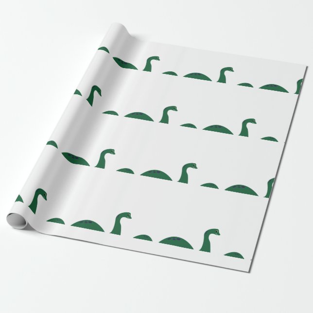 Papel De Regalo Monstruo de Loch Ness (Desenrollado)