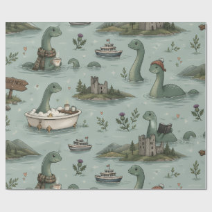 Papel De Regalo Monstruo del Lago Ness