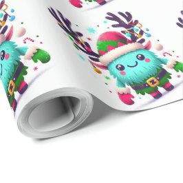 Papel De Regalo Monstruo monstruo de Navidades esponjosos