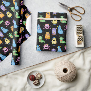 Papel De Regalo Monstruos adorables