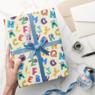 Papel De Regalo Monstruos de alfabeto silly ABC para niños