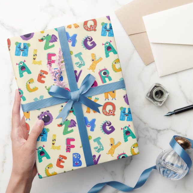 Papel De Regalo Monstruos de alfabeto silly ABC para niños (Regalar)
