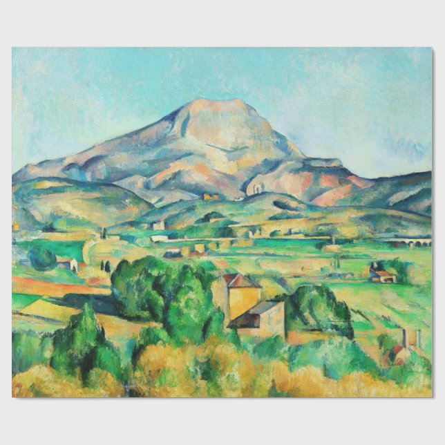 Papel De Regalo Mont Sainte-Victoire por Paul Cezanne (Superficie plana)