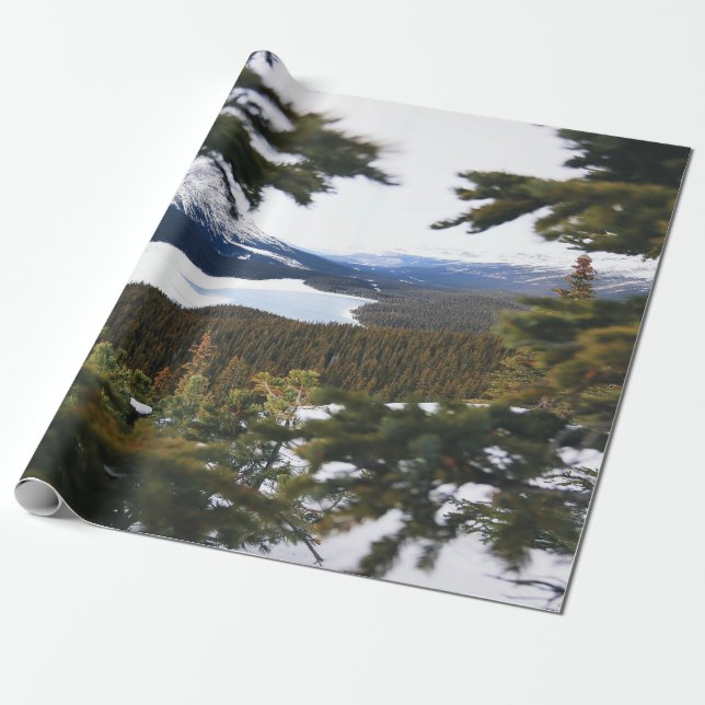 Papel De Regalo Montaña Nevado (Desenrollado)