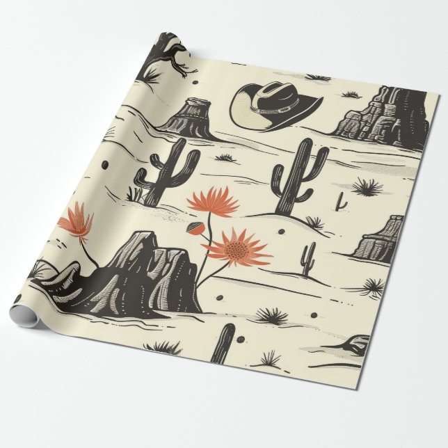 Papel De Regalo Montaña Occidental (Desenrollado)