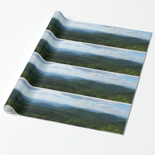 Papel De Regalo Montañas Apalaches I Shenandoah (Desenrollado)