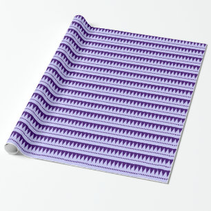 Papel De Regalo Montañas aztecas - Azul polvo sobre púrpura profun