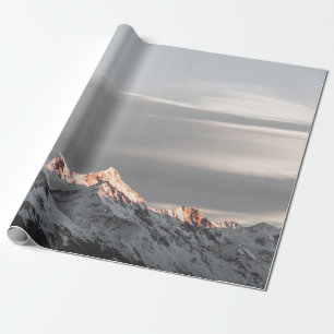 PAPEL DE REGALO MONTAÑAS CUBIERTAS DE NIEVE