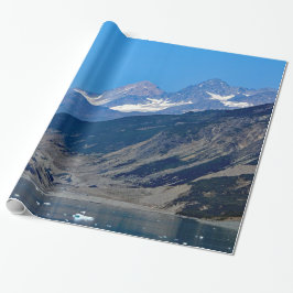 Papel De Regalo Montañas de Alaska, foto panorámica del océano