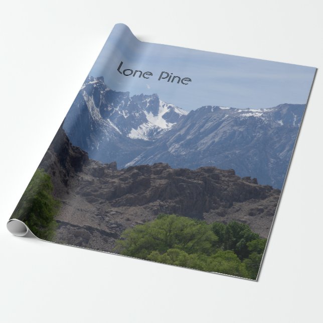 Papel De Regalo Montañas de nieve de Lone Pine (Desenrollado)