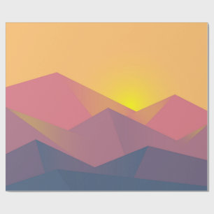 Papel De Regalo Montañas rusticas geométricas Minimalistas
