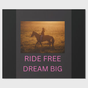 Papel De Regalo Montar Gratis Soñar Grande Jinete de Caballo Puest