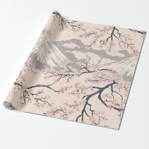 Papel De Regalo Monte Fuji con Flores de Cerezo – Japonés (2)