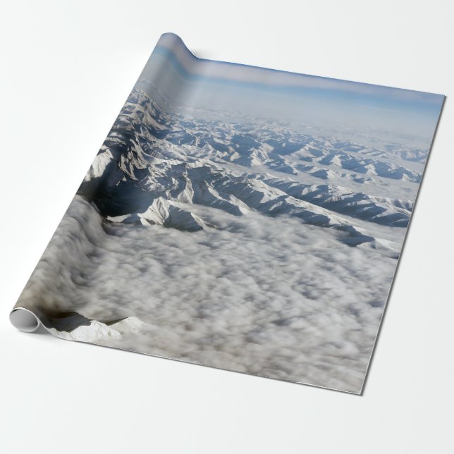 Papel De Regalo Montes de Himalaya bajo las nubes - Tíbet (Desenrollado)