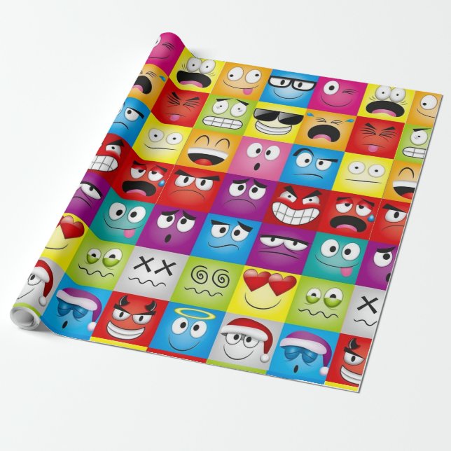 Papel De Regalo Moods and Emoticons (Desenrollado)