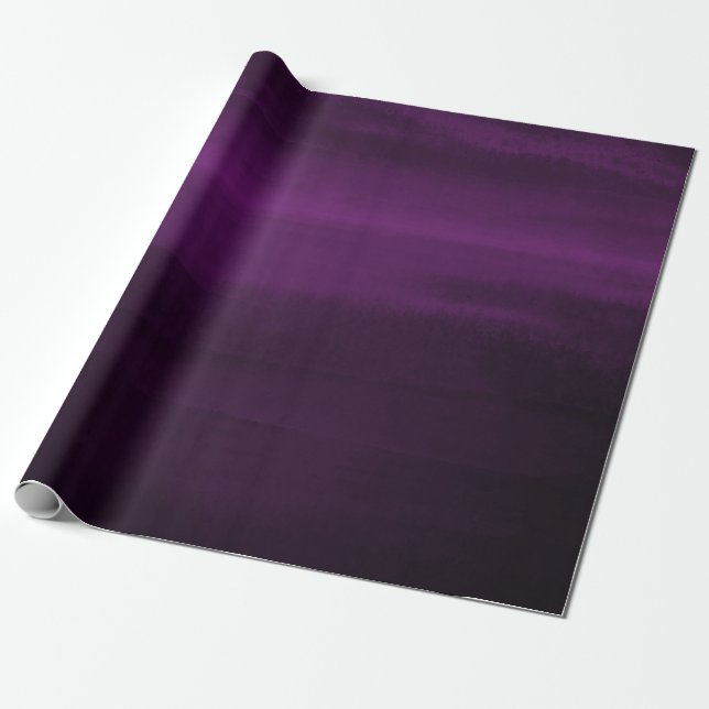 Papel De Regalo Moody Purple Plum Moda acuática moderna Elegante (Desenrollado)