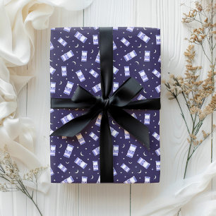 Papel De Regalo Moon Y Estrellas De La Arcada Retro Pastel