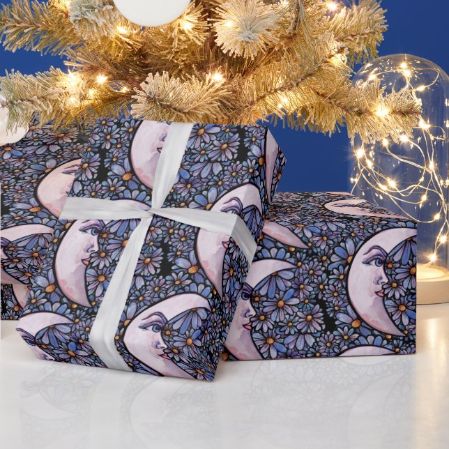 Papel De Regalo MoonChild Moon Goddess Art Moon Child Purple (Vacaciones)