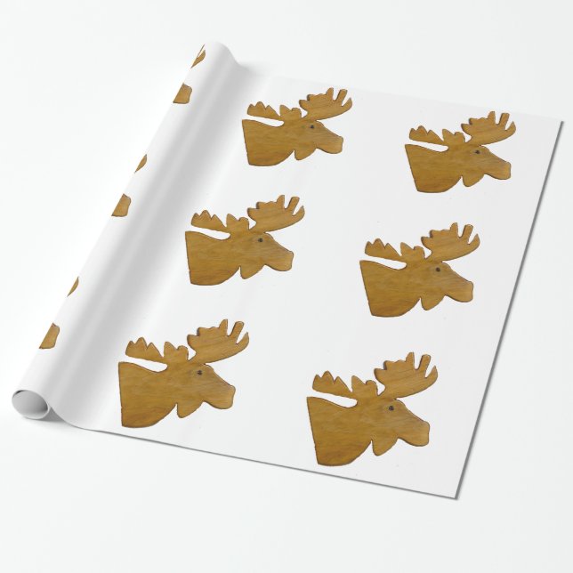 Papel De Regalo Moose Head Thunder_Cove (Desenrollado)