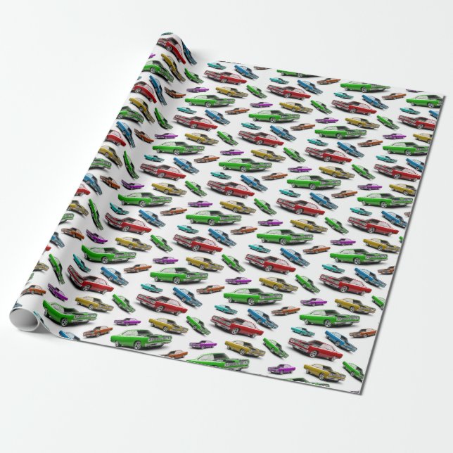 Papel De Regalo Mopar 1969 Plymouth Road Runner Classic Muscle Car (Desenrollado)
