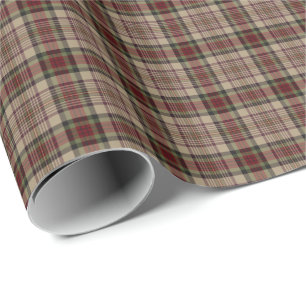 Papel De Regalo Moreno, rojo, y modelo de la tela escocesa del
