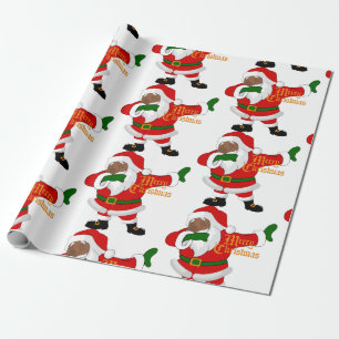 Papel De Regalo moreno santa claus