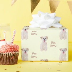 Papel De Regalo Morkie Personalizable