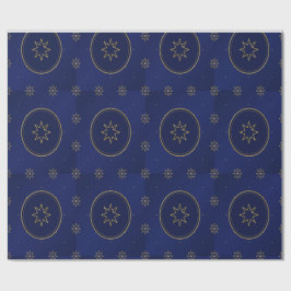 Papel De Regalo Moroccan Celestial Gold Star Wrapping Paper