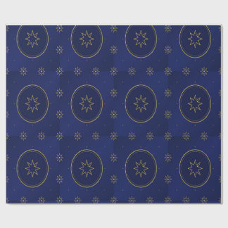 Papel De Regalo Moroccan Celestial Gold Star Wrapping Paper