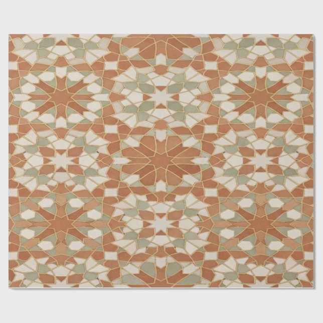 Papel De Regalo Moroccan Mosaic Star Gift Wrap (Superficie plana)