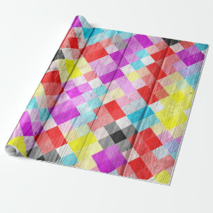 Papel De Regalo Mosaic Abstract Pastel Wood
