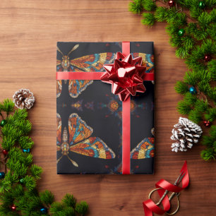 Papel De Regalo Mosaic Moth Butterfly