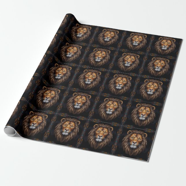 Papel De Regalo Mosaico de cebra vibrante (Desenrollado)