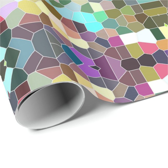 Papel De Regalo Mosaico de flores (Esquina del rollo)