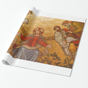 Papel De Regalo Mosaico de iglesia - Jesucristo