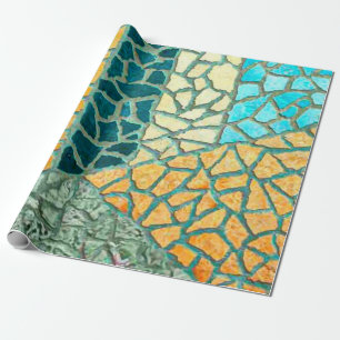 Papel De Regalo Mosaico de piedra de pintura acuarela + tus ideas