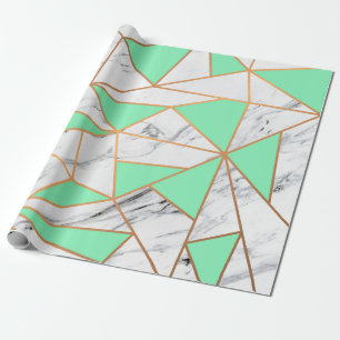 Papel De Regalo Mosaico dorado de mármol