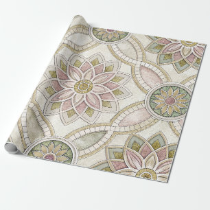 Papel De Regalo Mosaico Floral Opalescente Pastel - Mandala