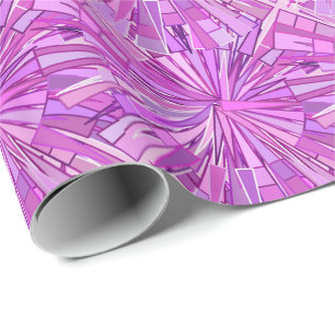 Papel De Regalo Mosaico geométrico moderno, violeta y orquídea