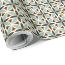 Papel de regalo mosaico texturizado verde marino y