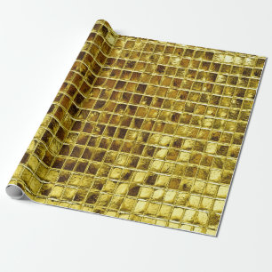 Papel De Regalo Mosaicos de oro Elegante Decoración Moderna