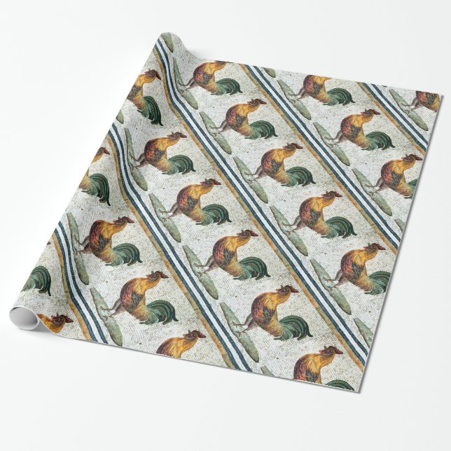 PAPEL DE REGALO MOSAICOS ROMANOS ANTIGUOS / ROOSTEROS (Desenrollado)