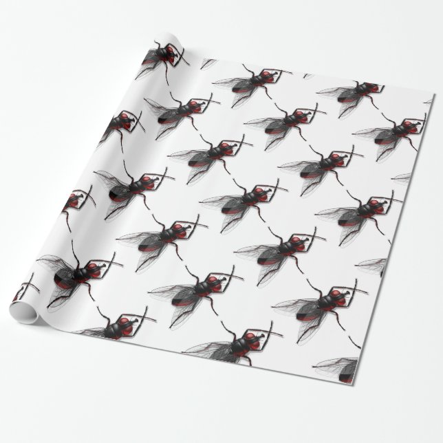 Papel De Regalo Mosca de la casa (Desenrollado)