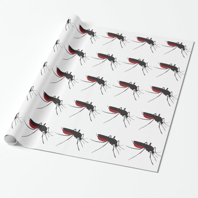 Papel De Regalo Mosquito sangriento (Desenrollado)