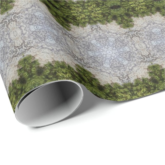 Papel De Regalo Moss verdes y arte de la naturaleza terrestre (Esquina del rollo)