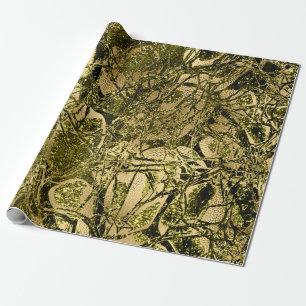 Papel De Regalo Mostaza del oro de la célula de la naturaleza del