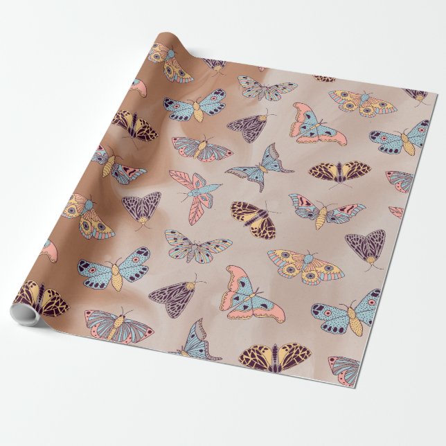 Papel De Regalo Moth (Desenrollado)