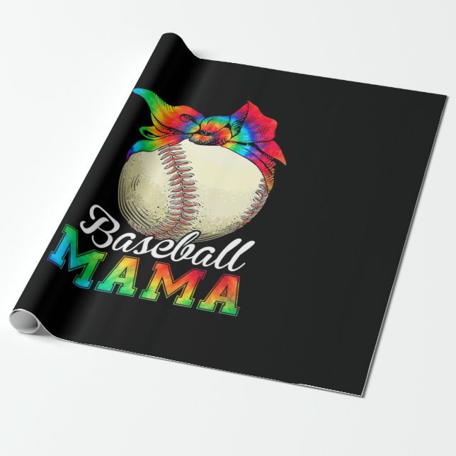 Papel De Regalo Mother Baseball Mama Birthday (Desenrollado)