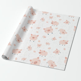 Papel De Regalo Motif cochons- fond blanc
